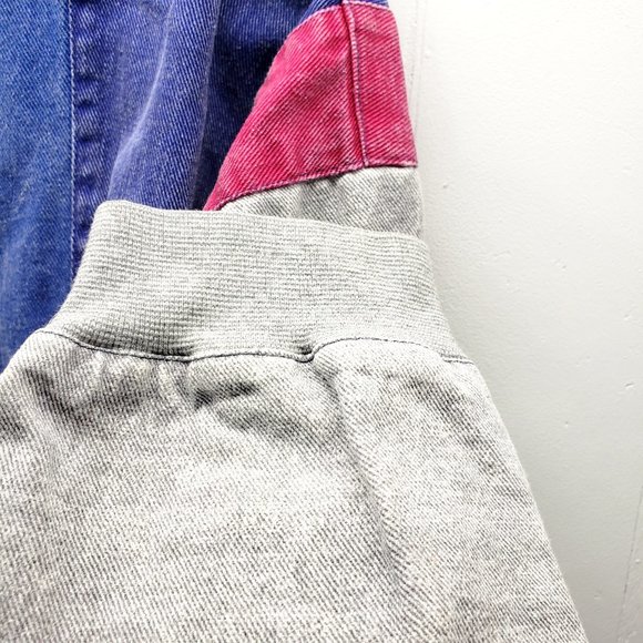 Vintage Multicolor Denim Pullover Jacket- Size L - Picture 3 of 11